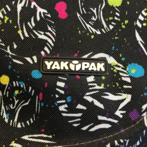 Yak Pak Crossbody Messenger Bag Peace Signs Multicolored Waterproof Canvas - Picture 2 of 6